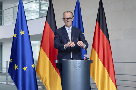 Pressestatement von Friedrich Merz in Berlin