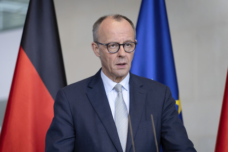 Pressestatement von Friedrich Merz in Berlin