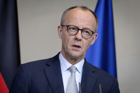 Pressestatement von Friedrich Merz in Berlin
