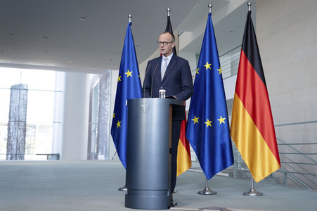 Pressestatement von Friedrich Merz in Berlin