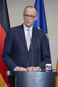 Pressestatement von Friedrich Merz in Berlin