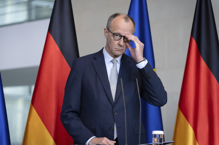 Pressestatement von Friedrich Merz in Berlin