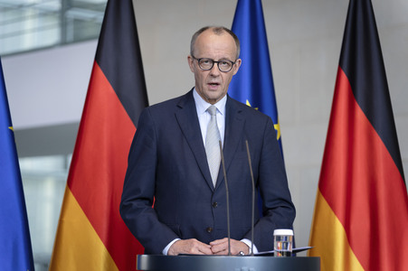 Pressestatement von Friedrich Merz in Berlin