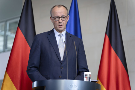Pressestatement von Friedrich Merz in Berlin