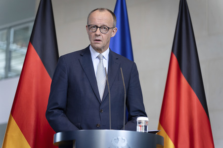 Pressestatement von Friedrich Merz in Berlin