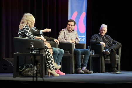 Jürgen Becker, Moritz Netenjakob, Susanne Pätzold und Michael Mittermeier auf der lit.Cologne 2026