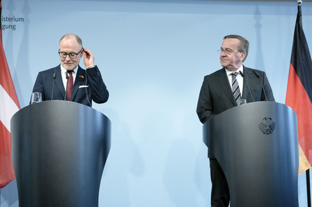 Antrittsbesuch des Verteidigungsministers von Lettland in Berlin