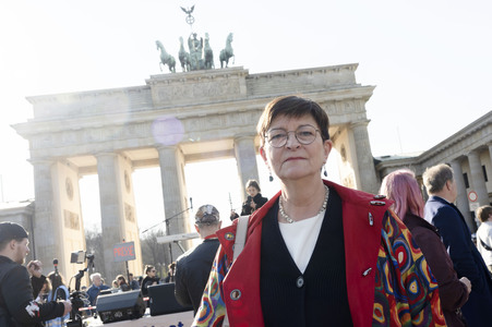 Demonstration vom Feminist Fight Club in Berlin
