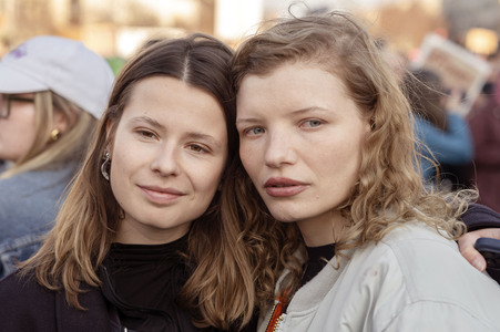 Demonstration vom Feminist Fight Club in Berlin