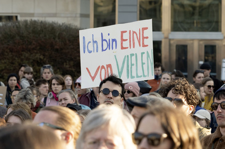 Demonstration vom Feminist Fight Club in Berlin