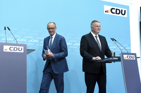 Pressekonferenz zur Sitzung des CDU Bundesvorstands in Berlin