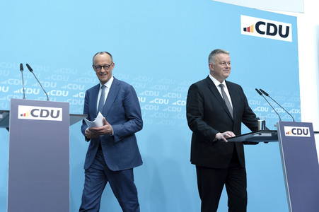 Pressekonferenz zur Sitzung des CDU Bundesvorstands in Berlin