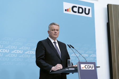 Pressekonferenz zur Sitzung des CDU Bundesvorstands in Berlin