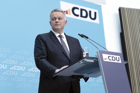 Pressekonferenz zur Sitzung des CDU Bundesvorstands in Berlin