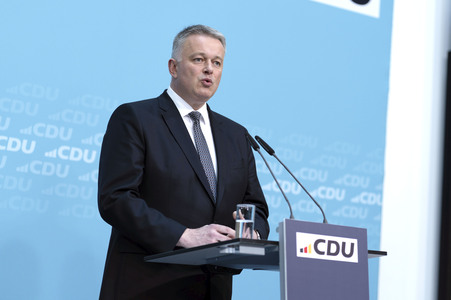 Pressekonferenz zur Sitzung des CDU Bundesvorstands in Berlin