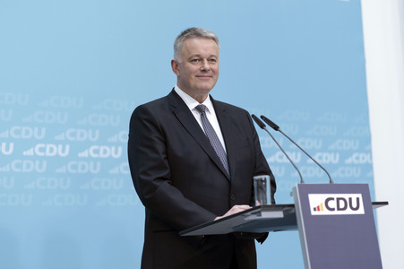 Pressekonferenz zur Sitzung des CDU Bundesvorstands in Berlin