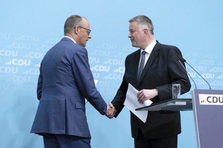 Pressekonferenz zur Sitzung des CDU Bundesvorstands in Berlin