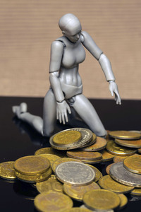 Symbolfoto D-Mark- und Pfennig Münzen