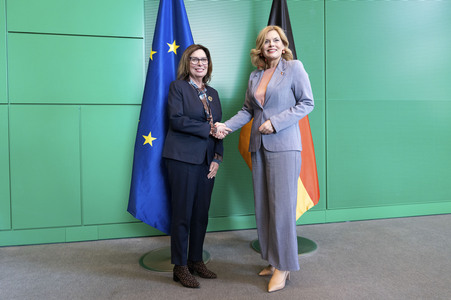 Bundestagspräsidentin Julia Klöckner empfängt die Marschallin des Senats der Republik Polen in Berlin