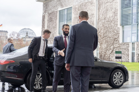 Empfang des Übergangspräsidenten von Syrien im Kanzleramt in Berlin