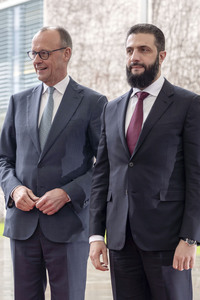 Empfang des Übergangspräsidenten von Syrien im Kanzleramt in Berlin