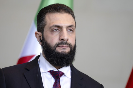 Empfang des Übergangspräsidenten von Syrien im Kanzleramt in Berlin