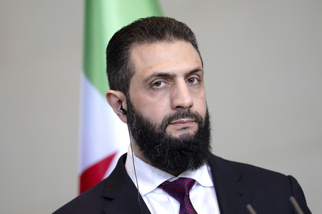 Empfang des Übergangspräsidenten von Syrien im Kanzleramt in Berlin