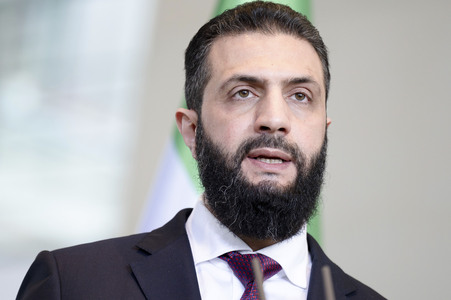 Empfang des Übergangspräsidenten von Syrien im Kanzleramt in Berlin