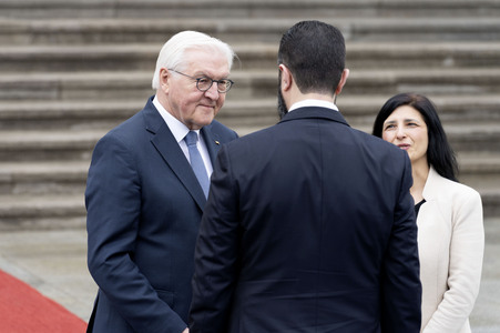 Empfang des Übergangspräsidenten von Syrien in Berlin