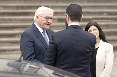 Empfang des Übergangspräsidenten von Syrien in Berlin