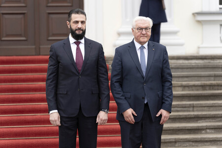 Empfang des Übergangspräsidenten von Syrien in Berlin