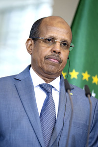 Pressestatement von Friedrich Merz und Mahamud Ali Jussuf  in Berlin