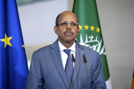 Pressestatement von Friedrich Merz und Mahamud Ali Jussuf  in Berlin