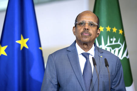 Pressestatement von Friedrich Merz und Mahamud Ali Jussuf  in Berlin