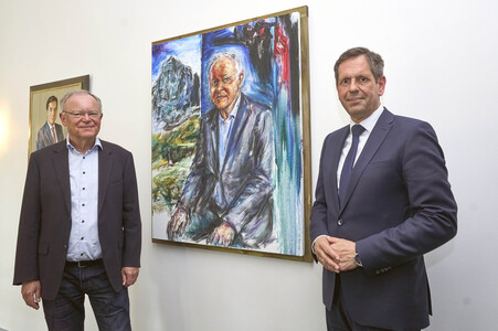 Enthüllung des Porträt-Gemäldes von Stephan Weil in Hannover