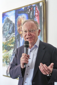 Enthüllung des Porträt-Gemäldes von Stephan Weil in Hannover