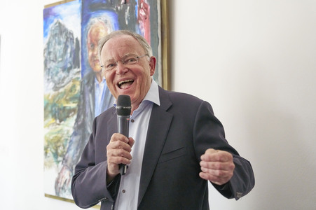 Enthüllung des Porträt-Gemäldes von Stephan Weil in Hannover