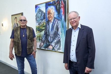 Enthüllung des Porträt-Gemäldes von Stephan Weil in Hannover