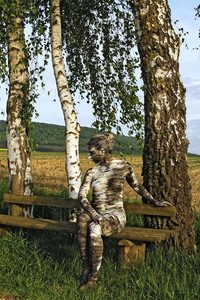 NATURE ART: Birke / Birch Bodypainting
