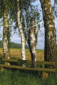 NATURE ART: Birke / Birch Bodypainting
