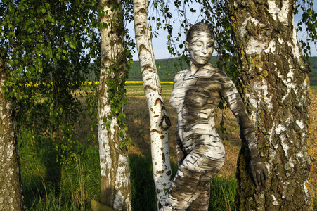 NATURE ART: Birke / Birch Bodypainting