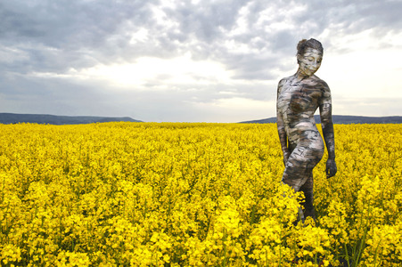 NATURE ART: Birke / Birch Bodypainting