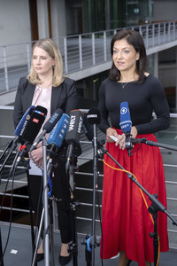 Pressestatement vom Verena Hubertz und Katherina Reiche in Berlin