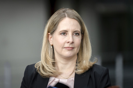 Pressestatement vom Verena Hubertz und Katherina Reiche in Berlin