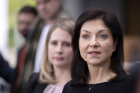 Pressestatement vom Verena Hubertz und Katherina Reiche in Berlin