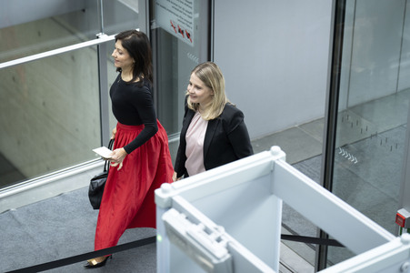 Pressestatement vom Verena Hubertz und Katherina Reiche in Berlin