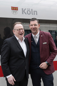 ICE-Zugtaufe im Kölner Hauptbahnof
