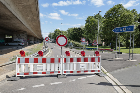 Gesperrte Friedrich-Ebert-Brücke/Nordbrücke in Bonn