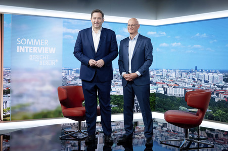 ARD-Sommerinterview mit Lars Klingbeil in Berlin