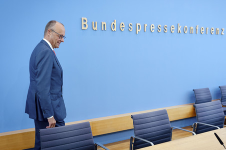 Bundespressekonferenz 'Aktuelle Themen der Innen- und Außenpolitik' in Berlin